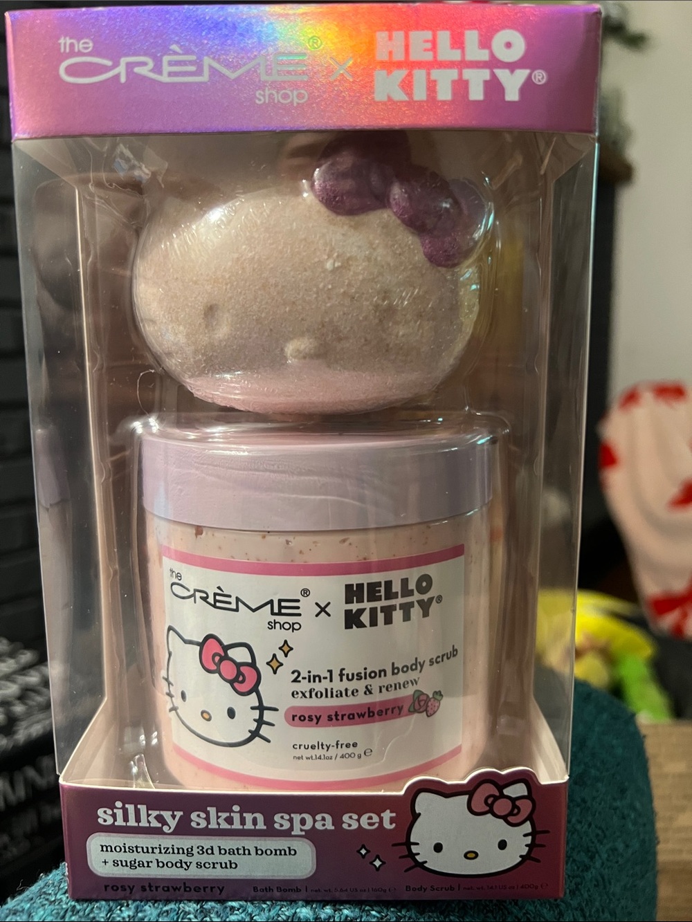 The Crème Shop x Hello Kitty Rosy Strawberry Silky Skin Spa Set- great deal!